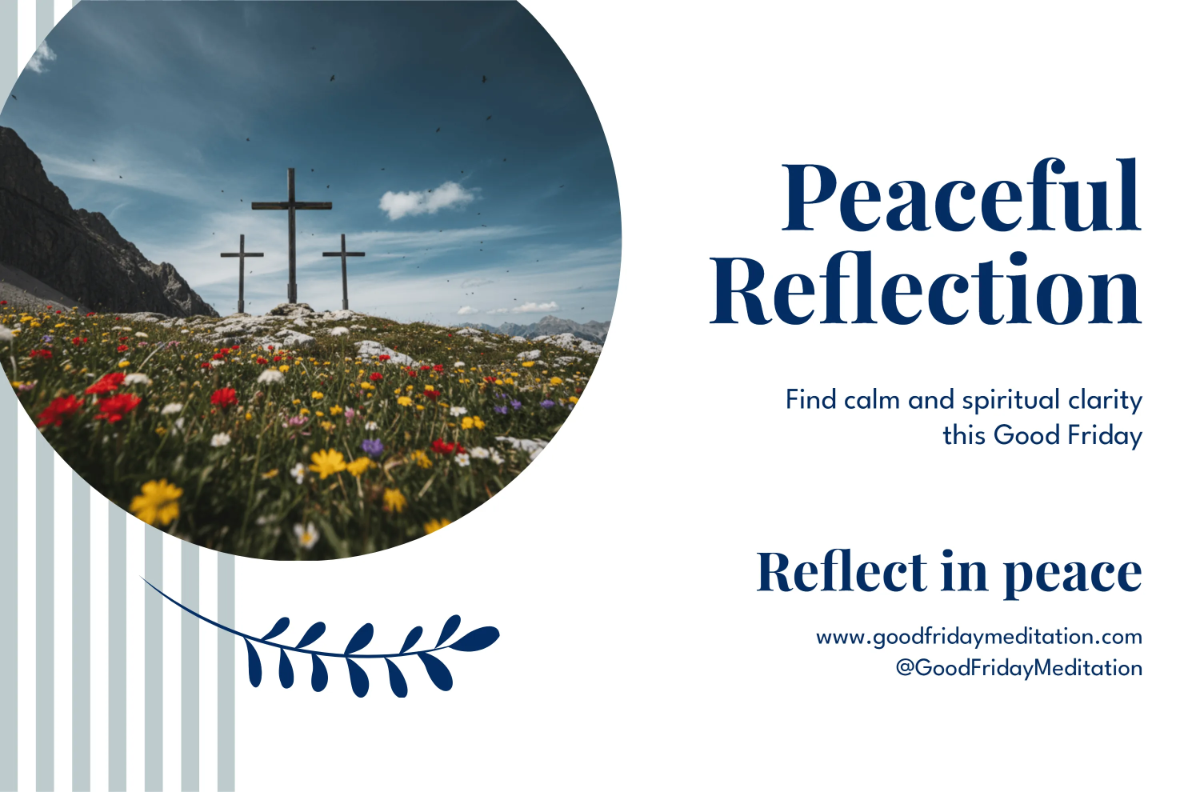 Free Meditative Reflection Good Friday Banner Template to Edit Online