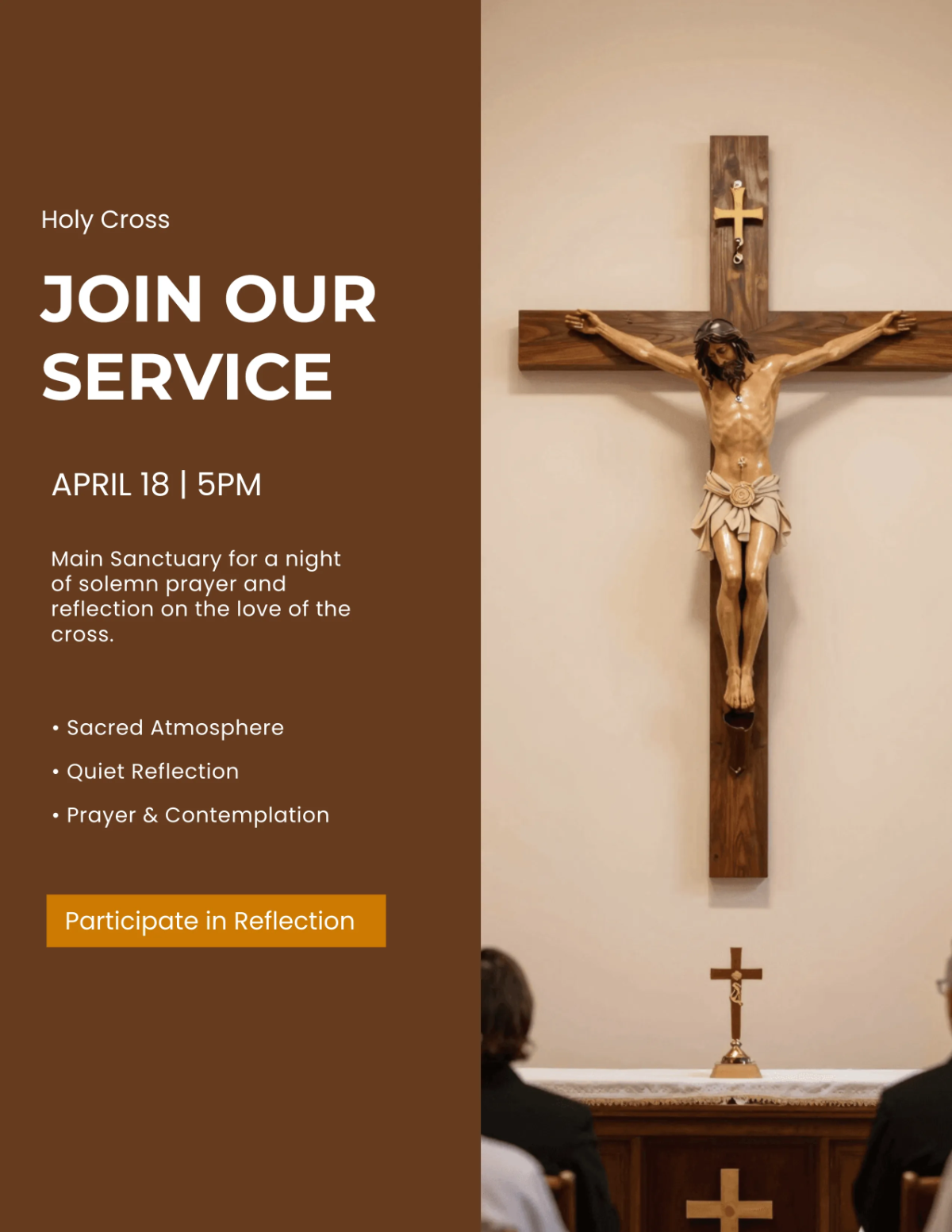 Free Good Friday Reflection Flyer Template to Edit Online