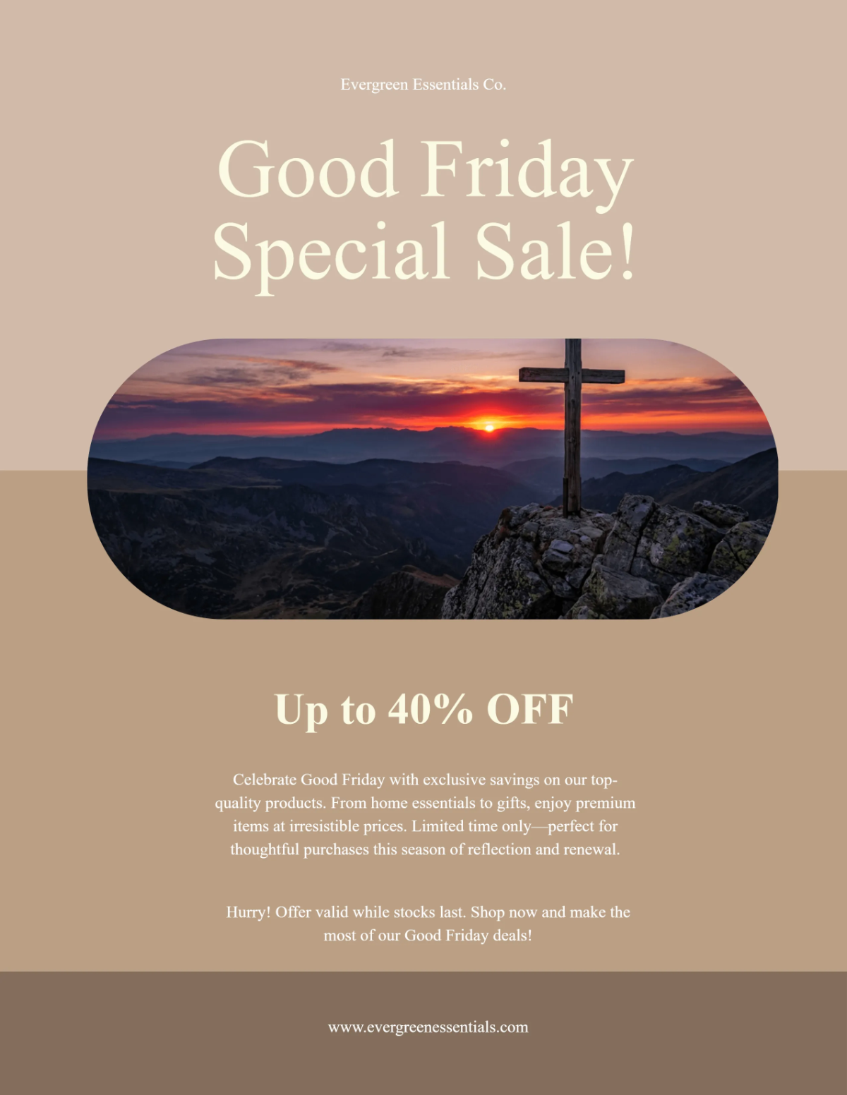 Free Good Friday Discount Flyer Template to Edit Online