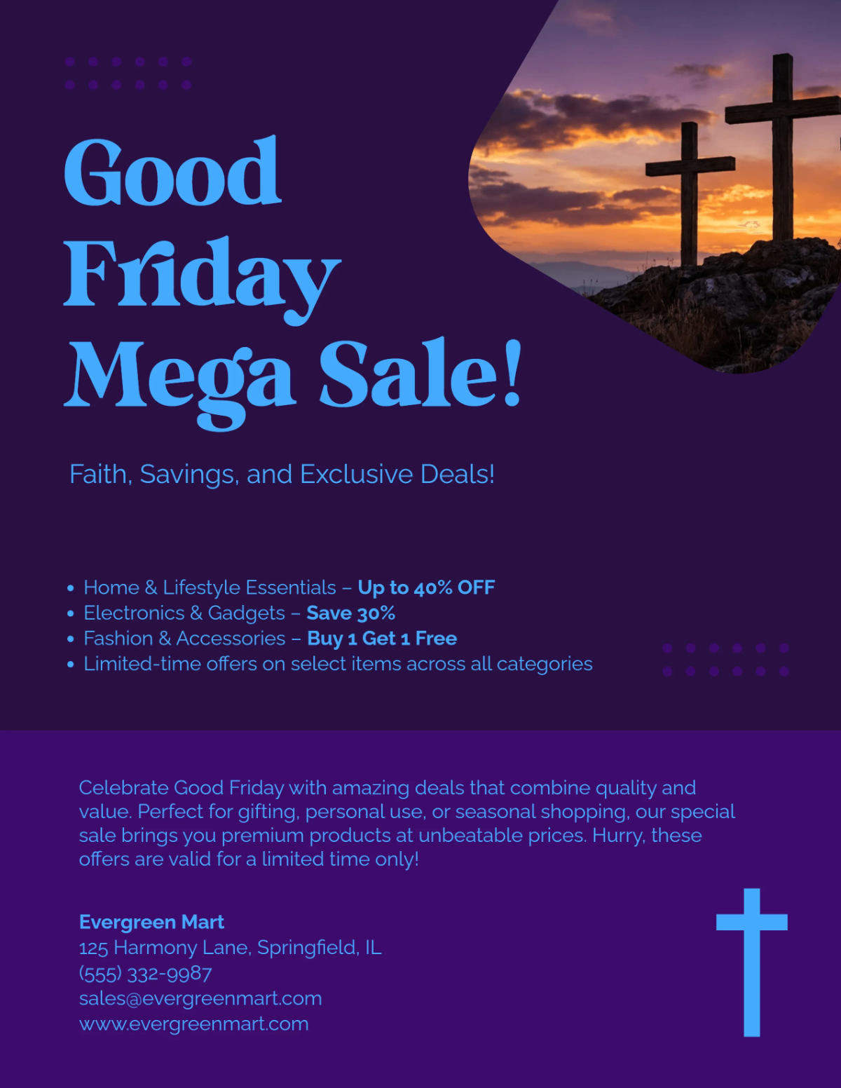 Free Good Friday Sale Flyer Template to Edit Online