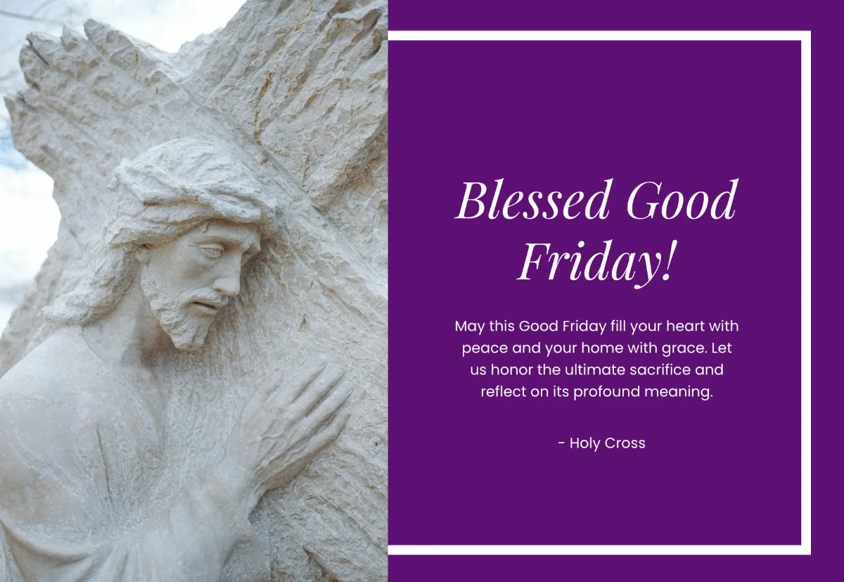Free Good Friday Wishes Card Template to Edit Online