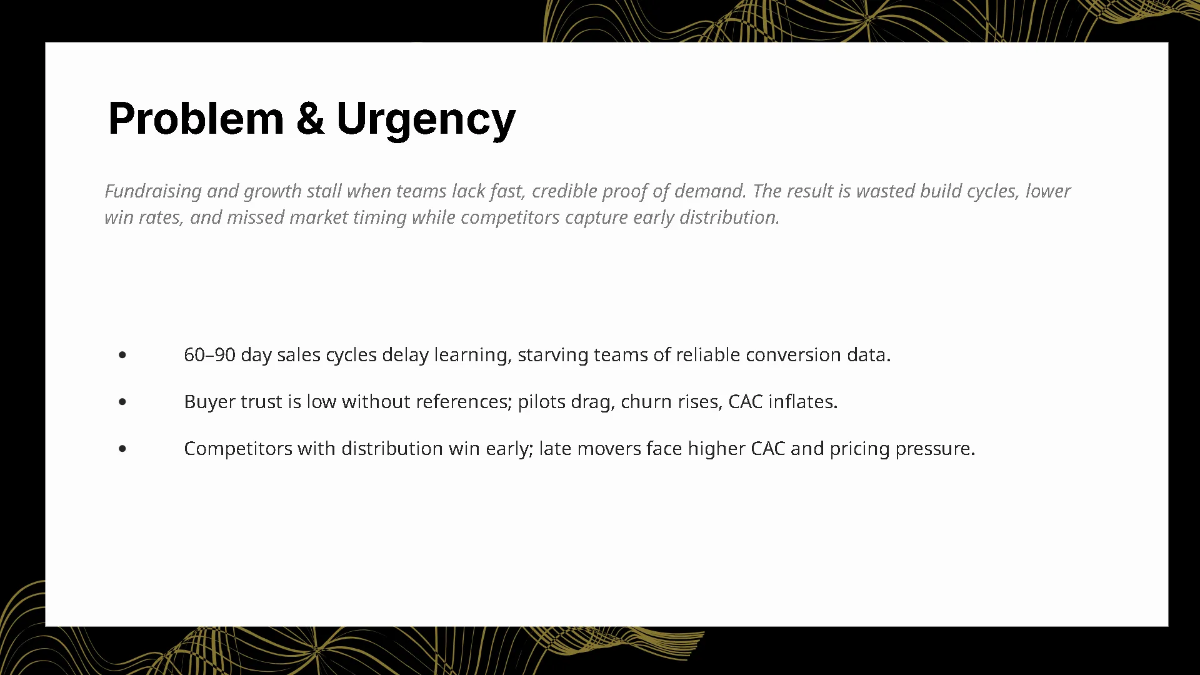 Free Startup Competition Funding Pitch Deck Template to Edit Online