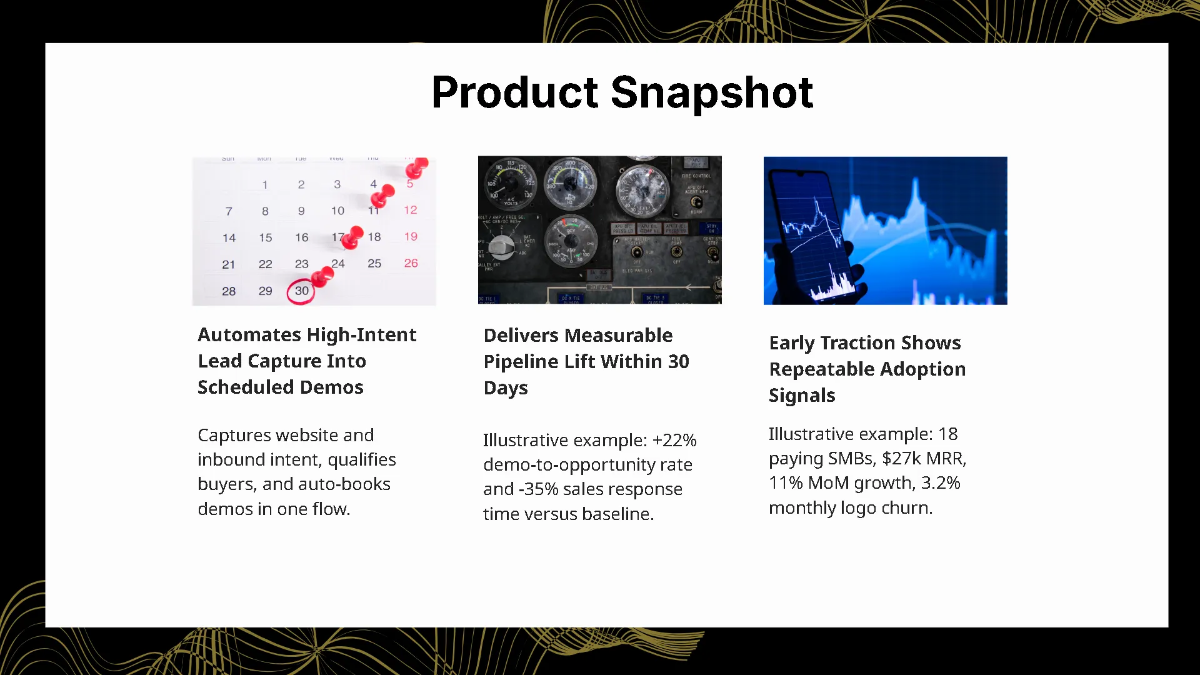 Free Startup Competition Funding Pitch Deck Template to Edit Online