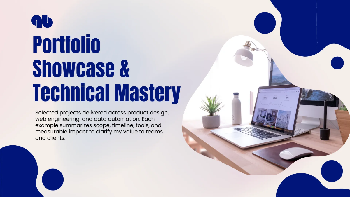 Free Portfolio Showcase Presentation Deck to Edit Online