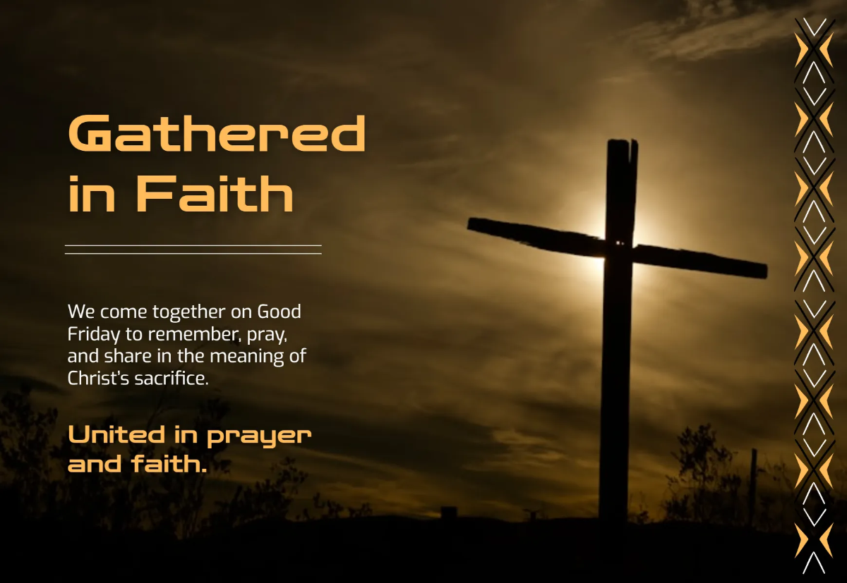 Free Sacred Cross Good Friday Card Template to Edit Online