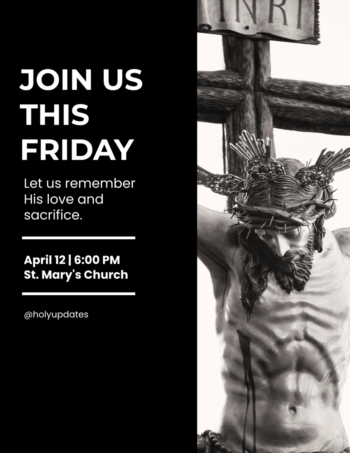 Free Simple Good Friday Flyer Template to Edit Online