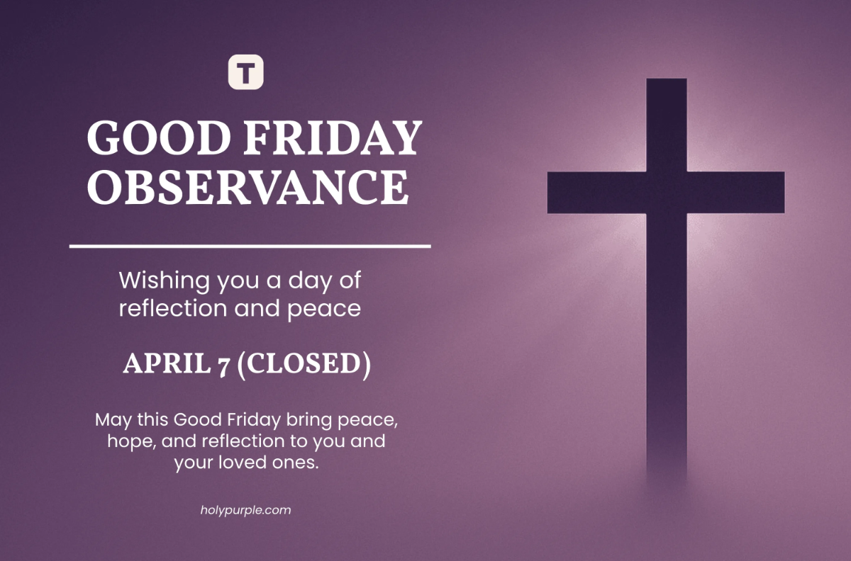 Free Good Friday Business Banner Template to Edit Online