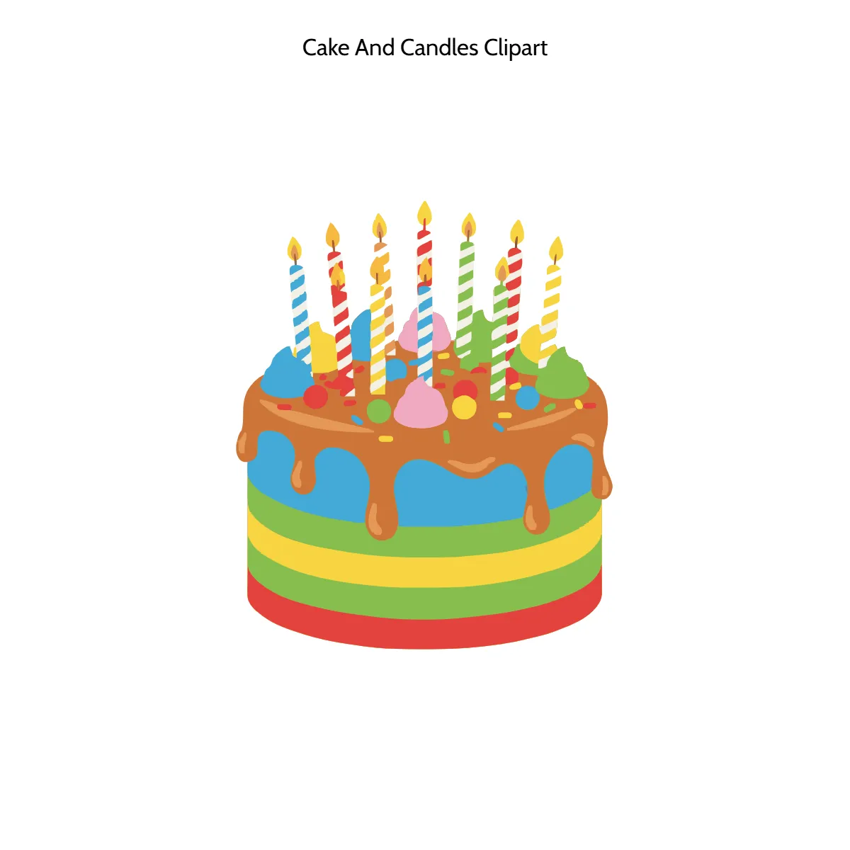 Free Cake And Candles Clipart Template to Edit Online