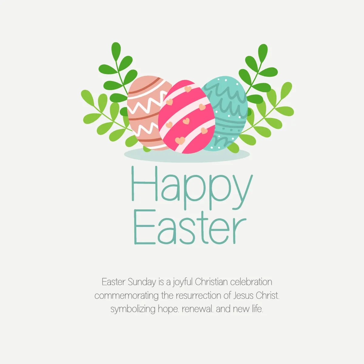 Free Minimalist Happy Easter Clip Arts Template to Edit Online
