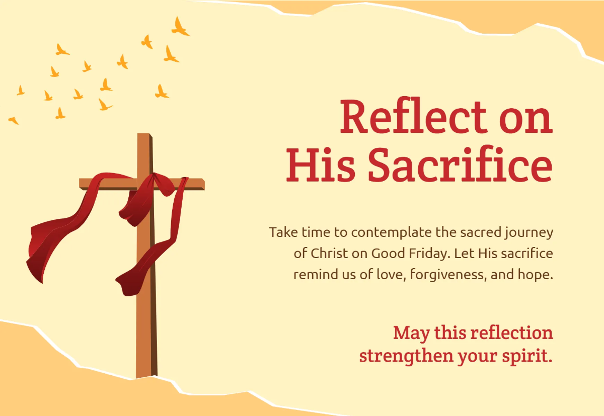 Free Sacred Reflection Good Friday Card Template to Edit Online