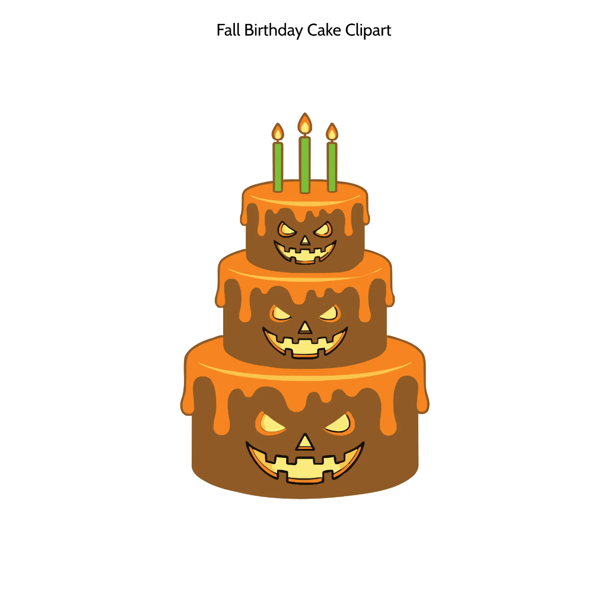 Free Fall Birthday Cake Clipart Template to Edit Online