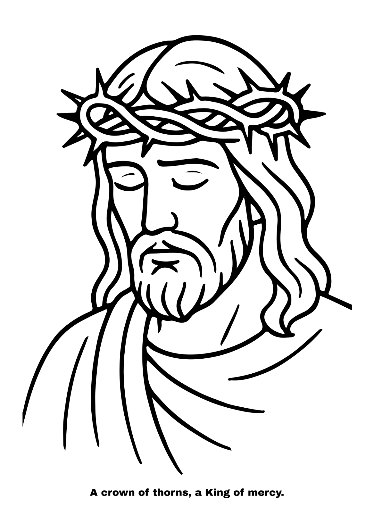 Free Good Friday Jesus Drawing Template to Edit Online