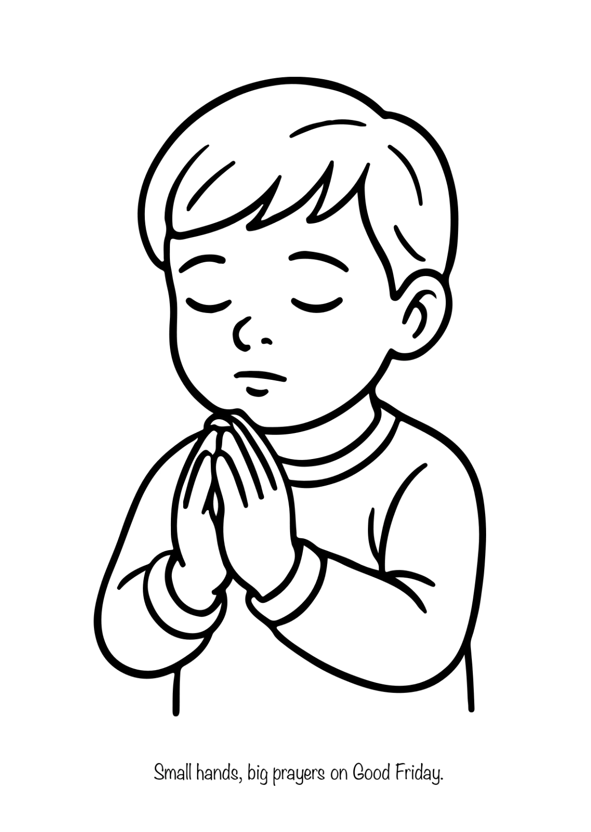 Free Preschool Good Friday Drawing Template to Edit Online