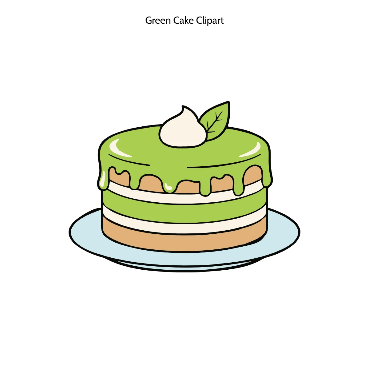 Free Green Cake Clipart Template to Edit Online