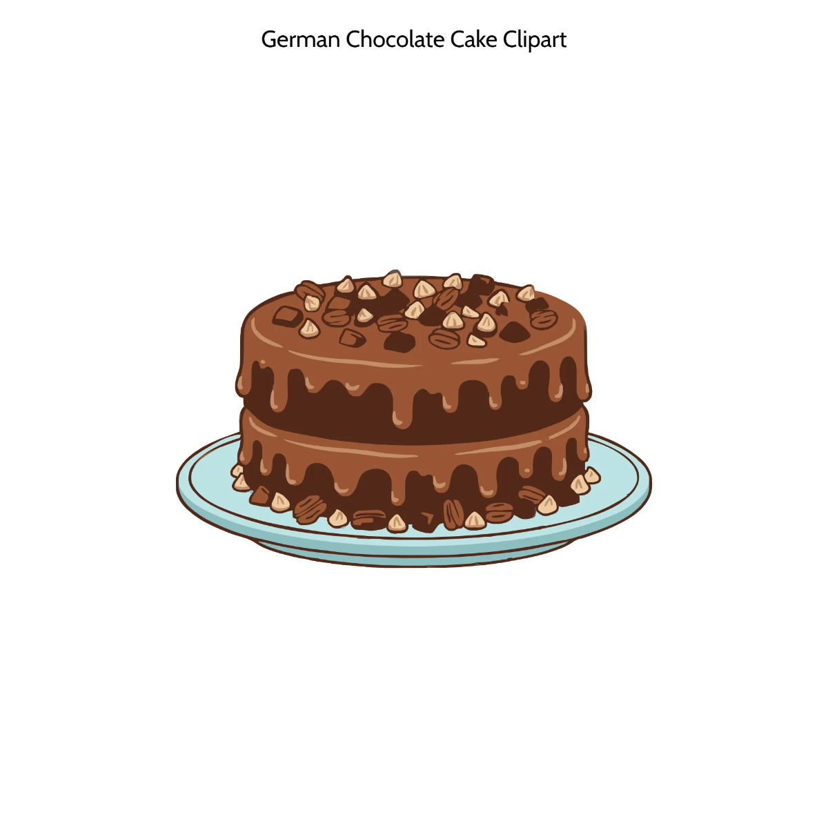 Free German Chocolate Cake Clipart Template to Edit Online