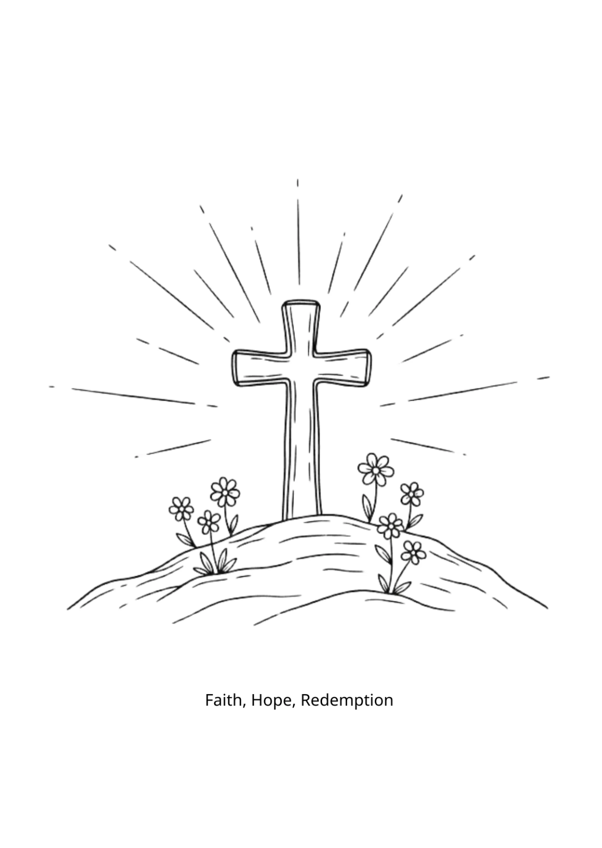 Free Simple Good Friday Drawing Template to Edit Online