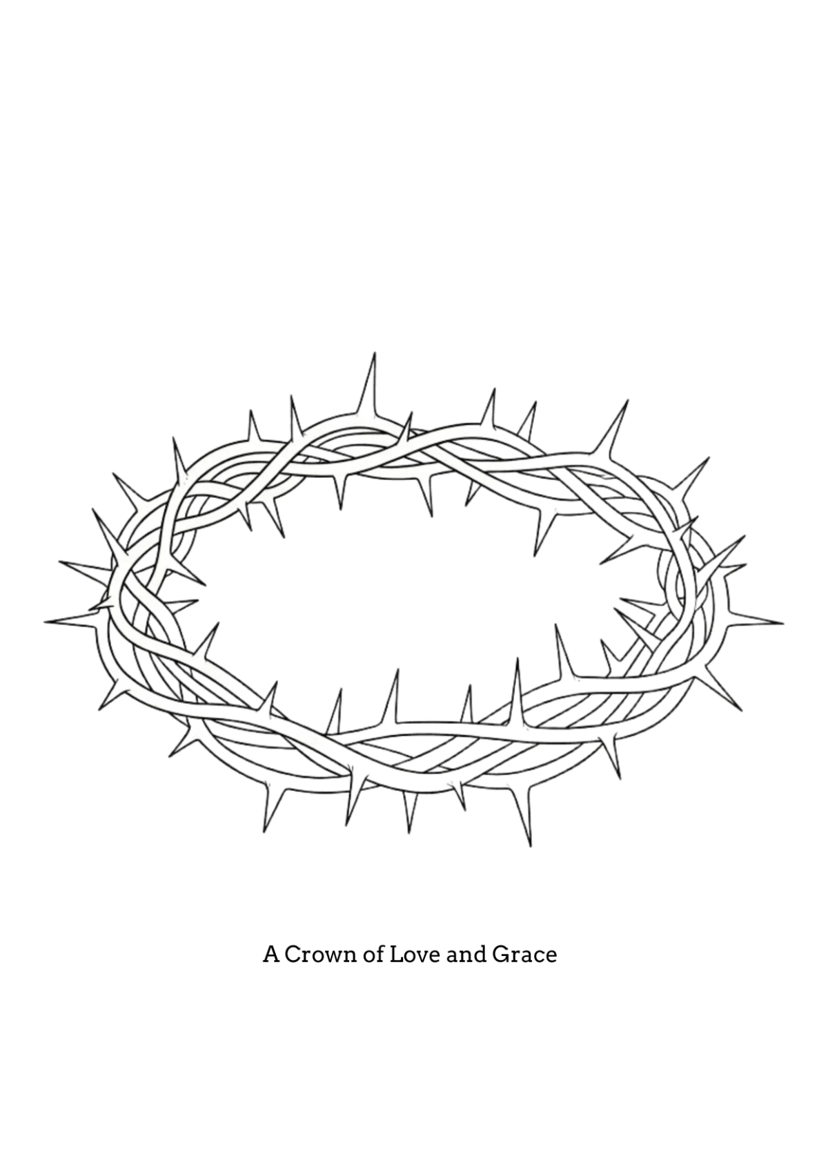 Free Crown of Thorns Drawing Template to Edit Online