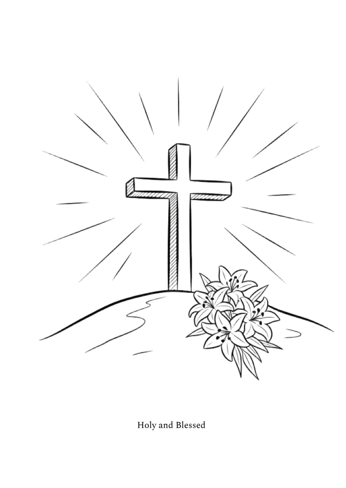 Free Holy Friday Drawing Template to Edit Online