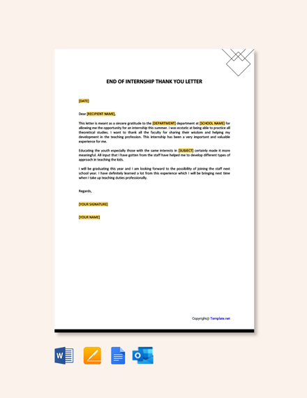 FREE Letter Template of Recommendation for Internship - Word (DOC ...