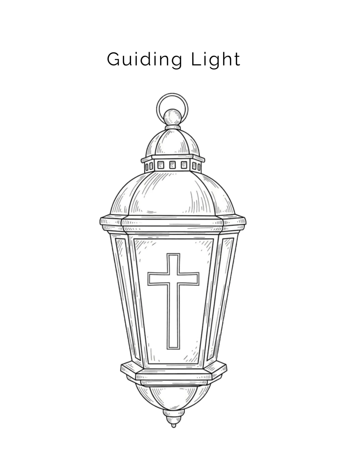 Free Lantern Good Friday Drawing Template to Edit Online