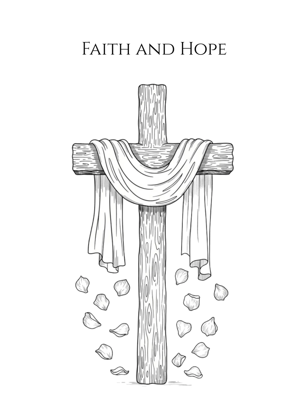 Free Cross Good Friday Drawing Template to Edit Online