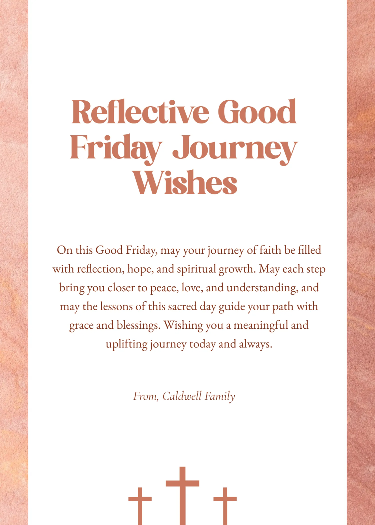 Free Good Friday Journey Wishes Template to Edit Online