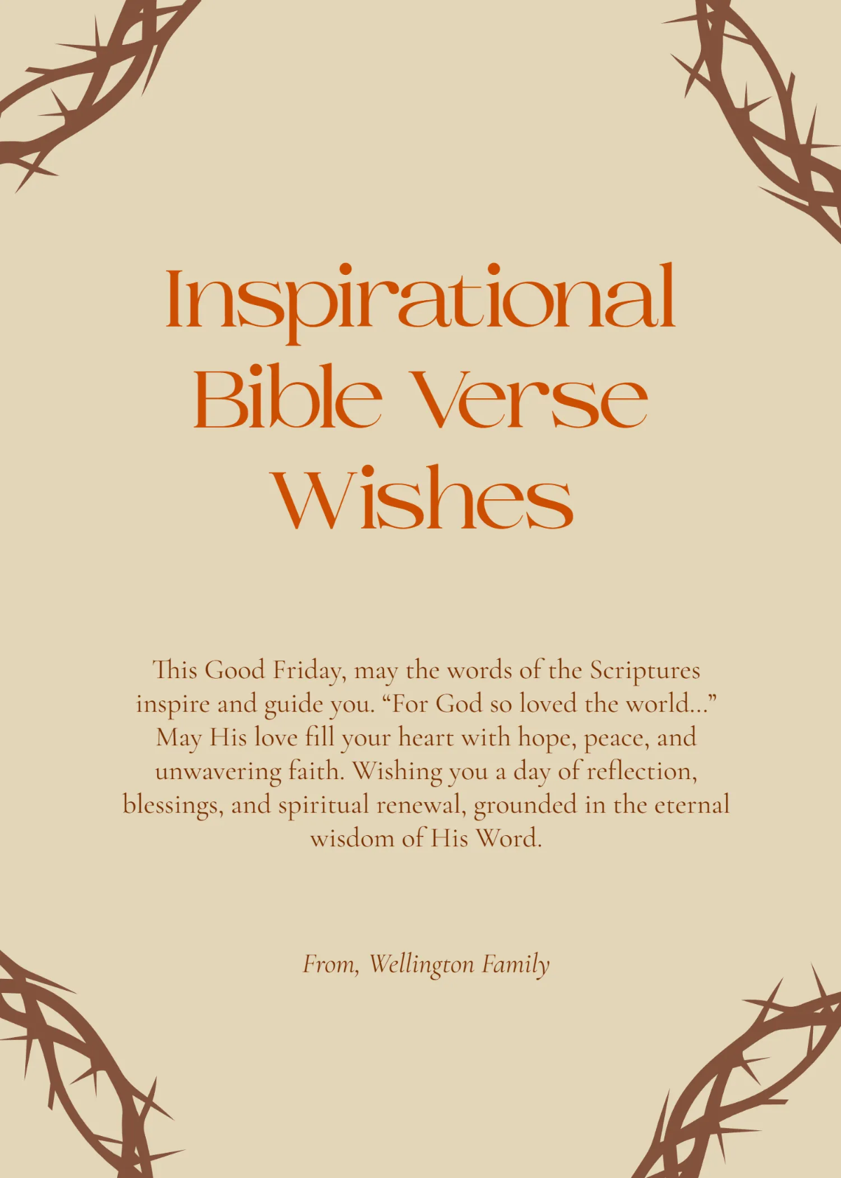 Free Bible Verse Good Friday Wishes Template to Edit Online