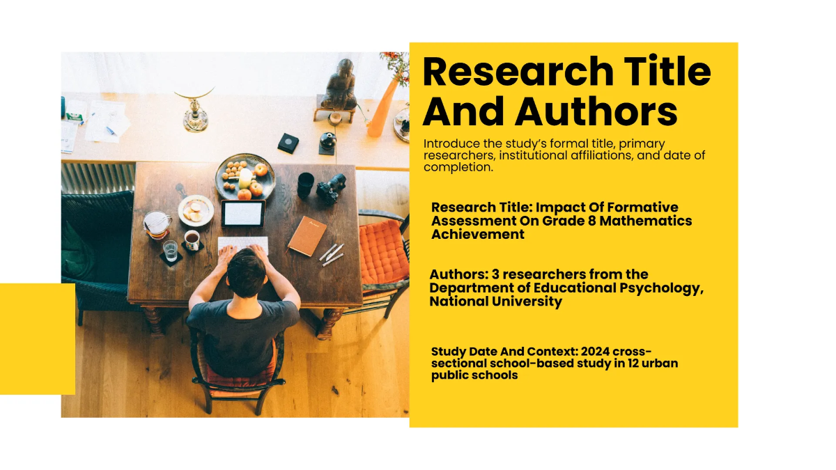 Free Education Research Presentation Template to Edit Online