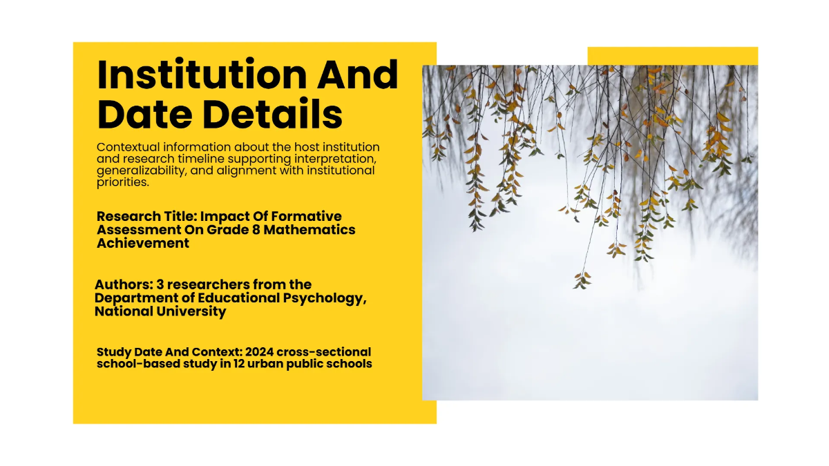 Free Education Research Presentation Template to Edit Online