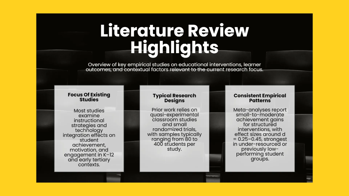 Free Education Research Presentation Template to Edit Online