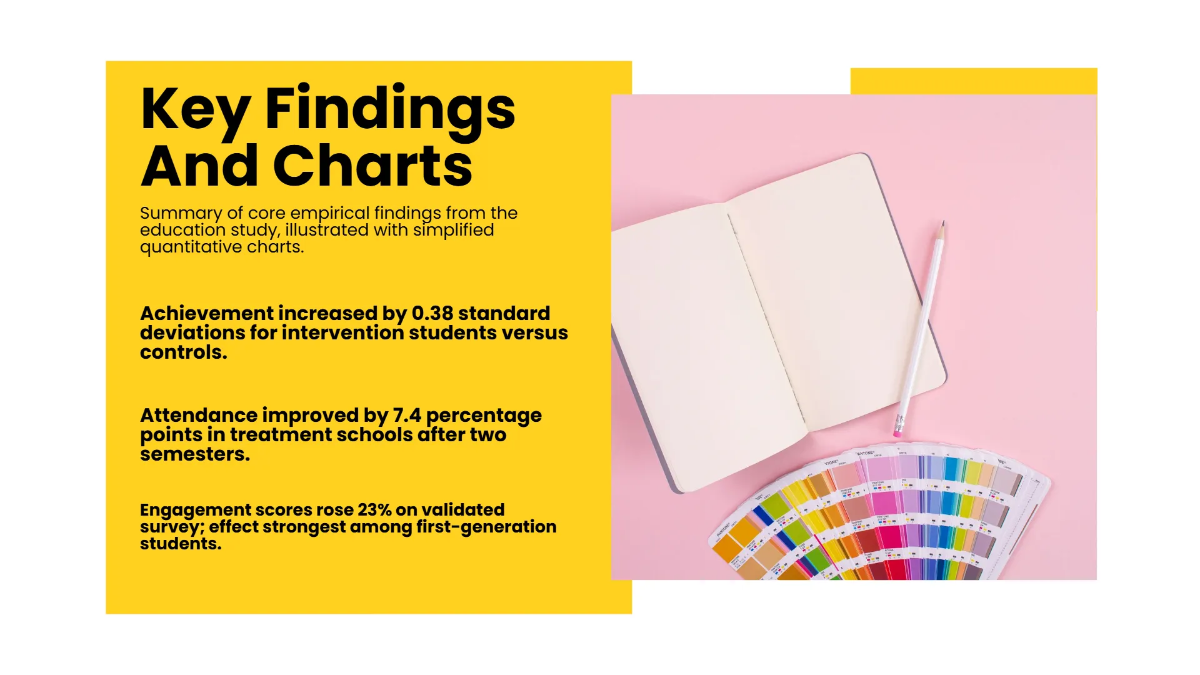 Free Education Research Presentation Template to Edit Online