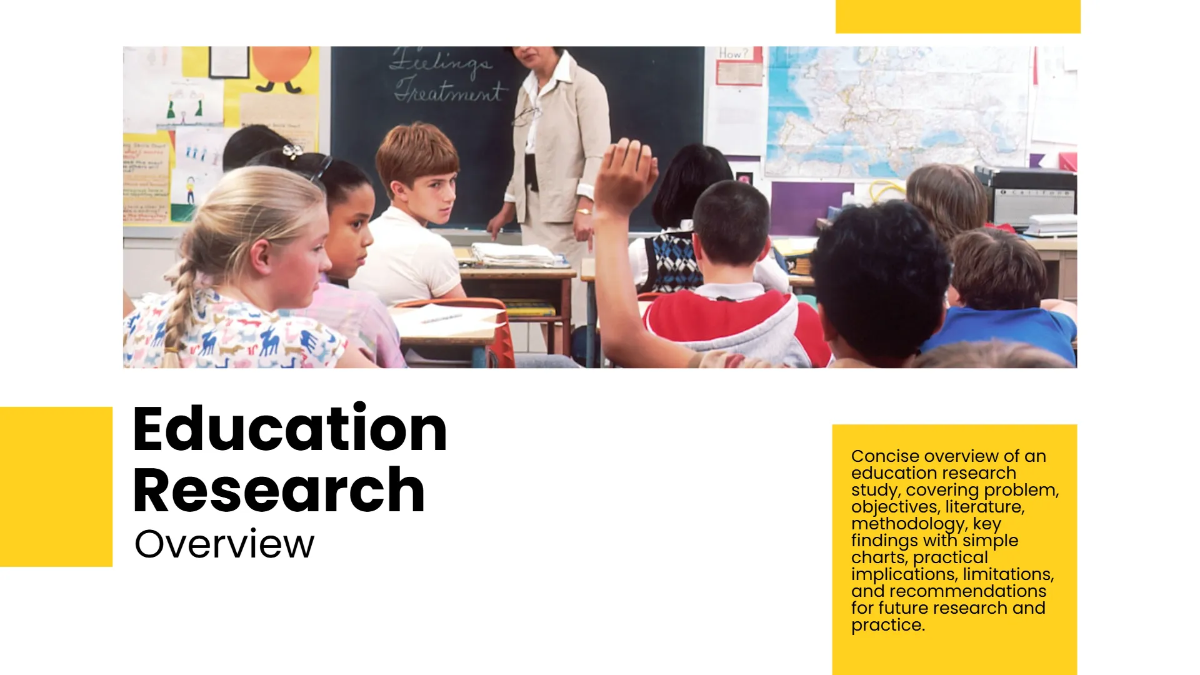 Free Education Research Presentation Template to Edit Online