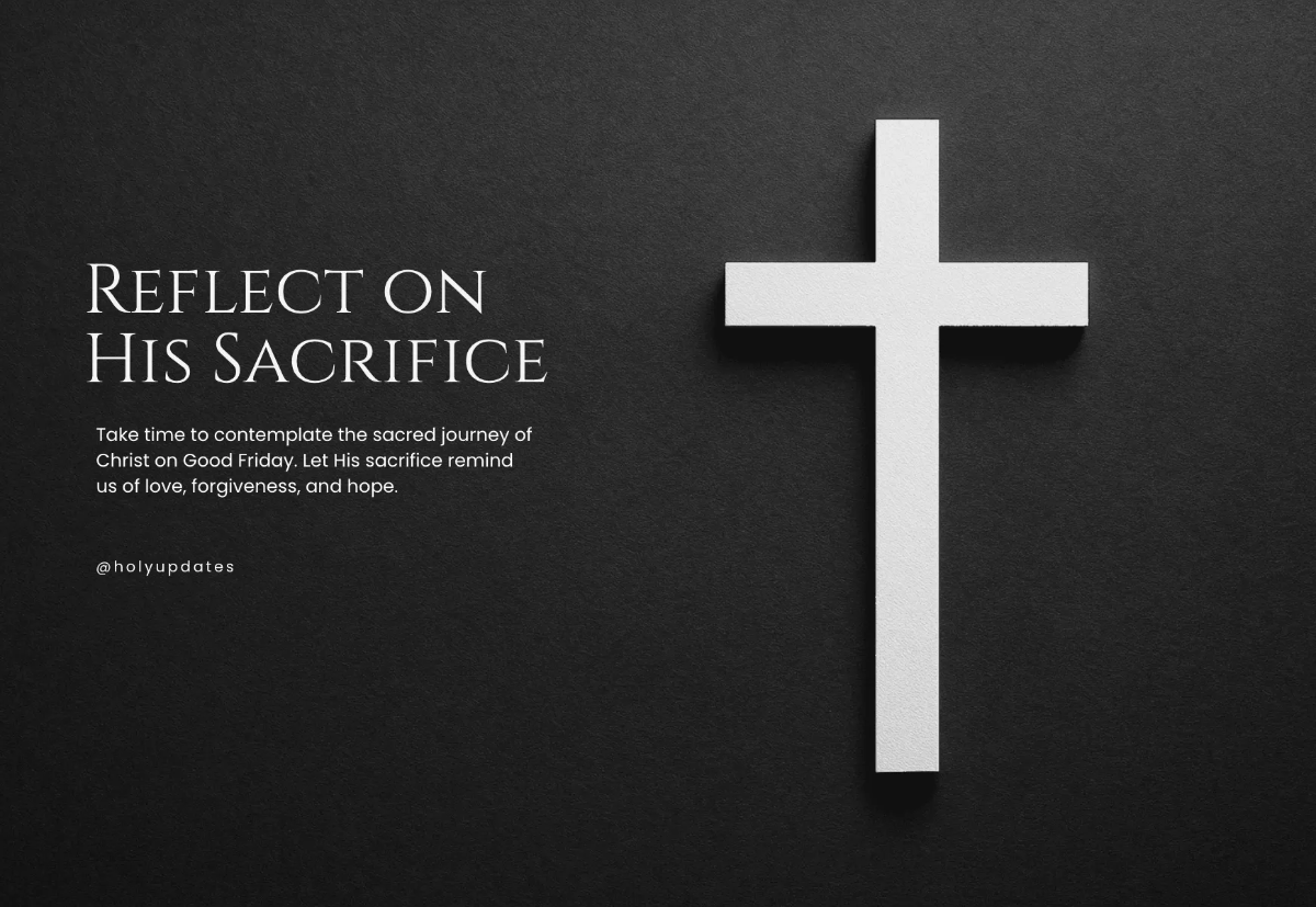 Free Black and white Good Friday Card Template to Edit Online