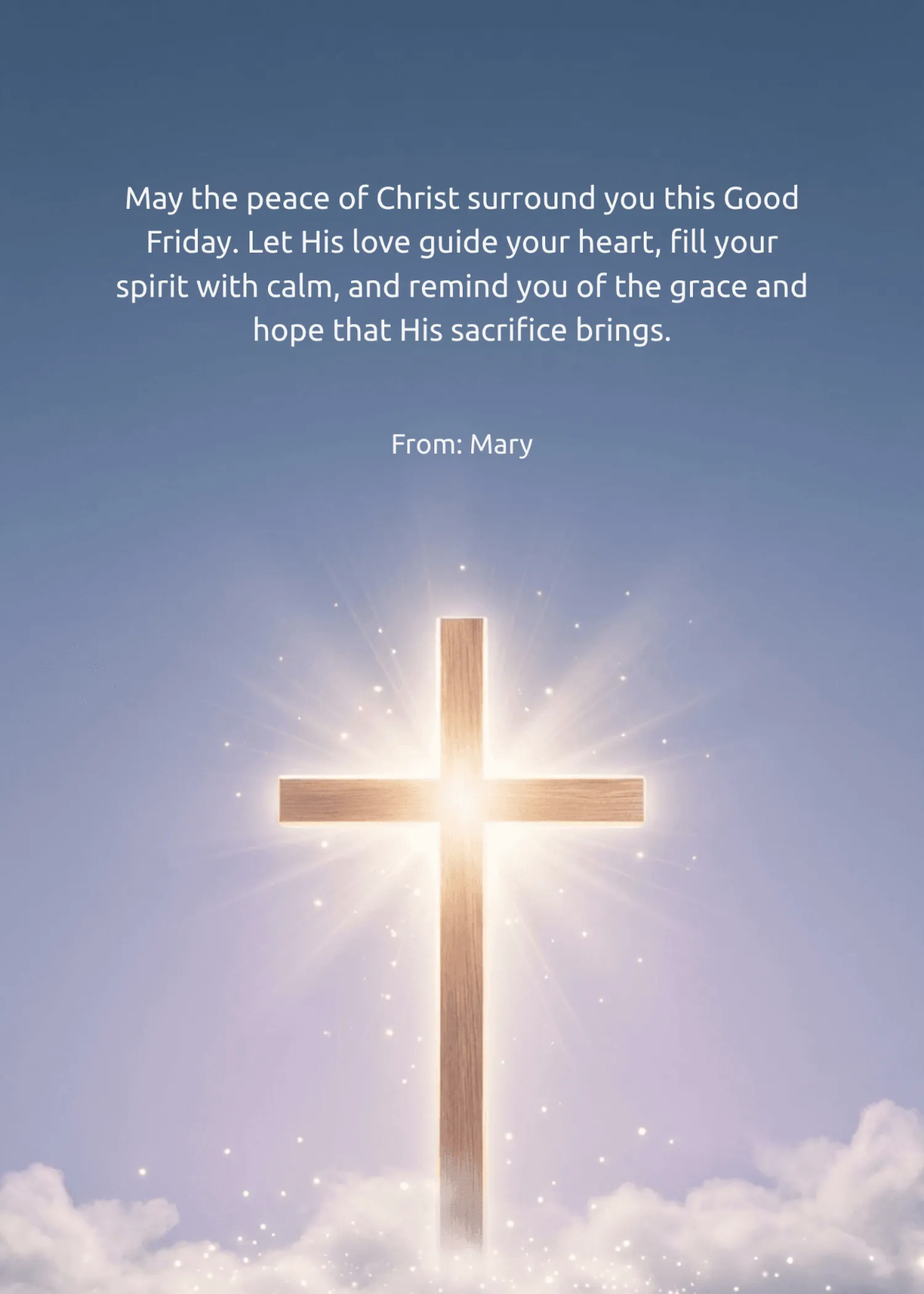 Free Calm Spiritual Good Friday Wishes Template to Edit Online