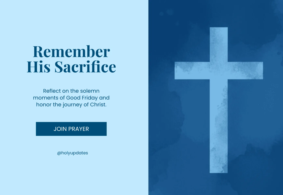 Free Monochrome Good Friday Card Template to Edit Online