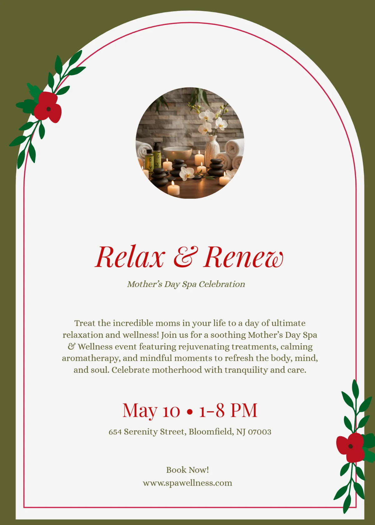 Free Spa and Wellness Mother's Day Poster Template to Edit Online