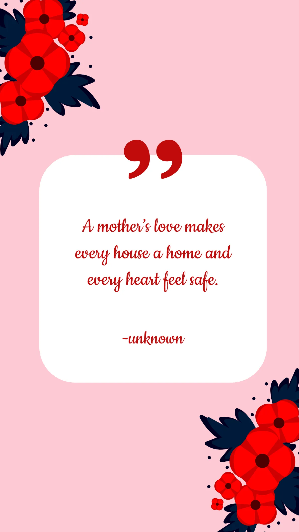 Free Mother's Day Home Quote Template to Edit Online