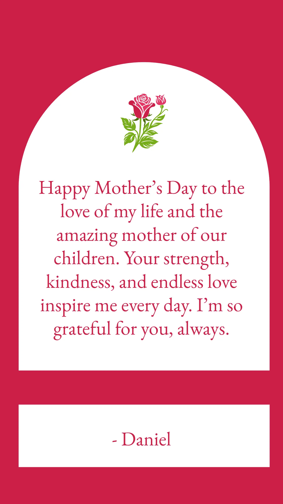 Free Mother's Day From Husband Quote Template to Edit Online