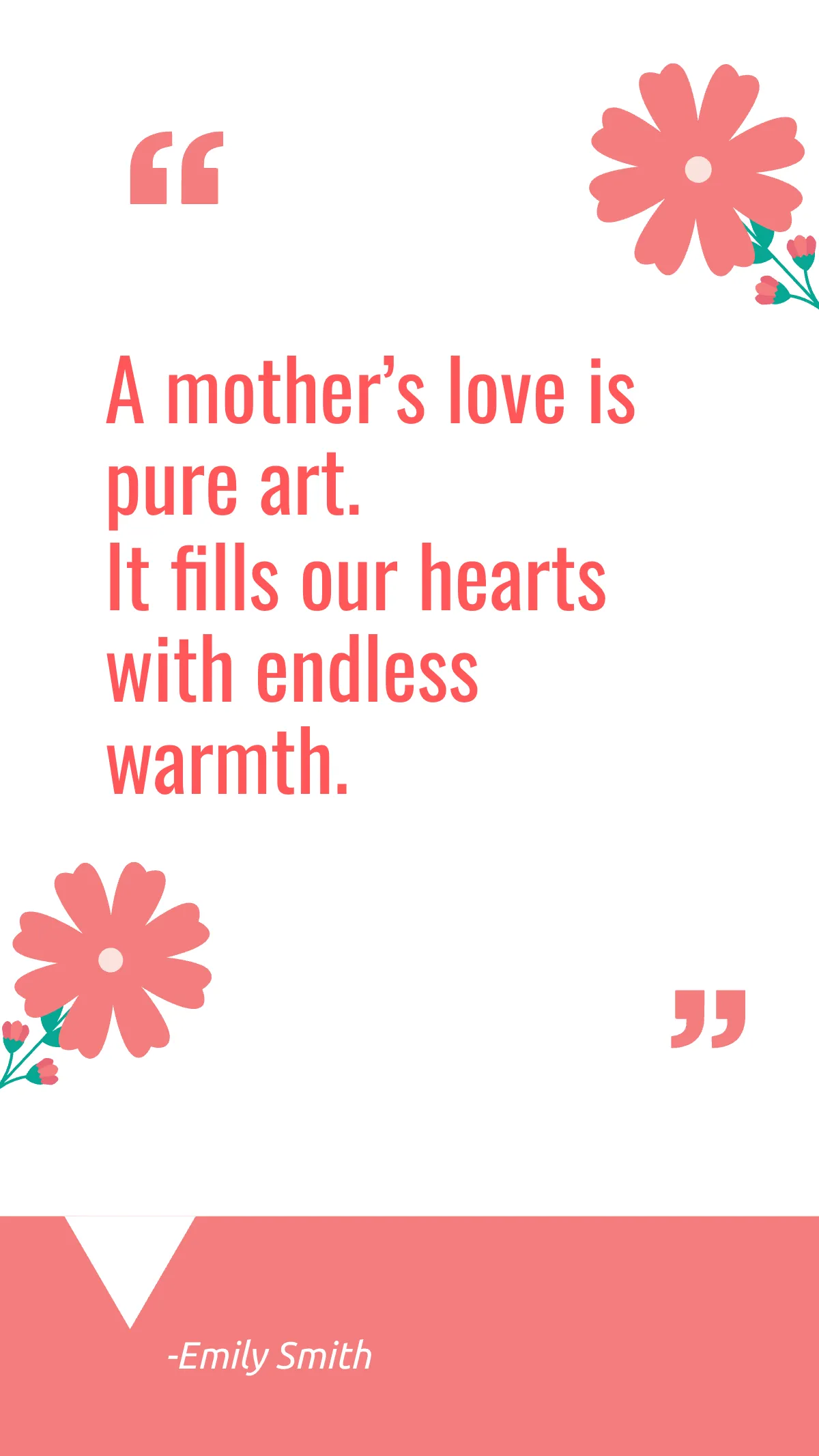 Free Sweet Mother’s Day Quote Template to Edit Online
