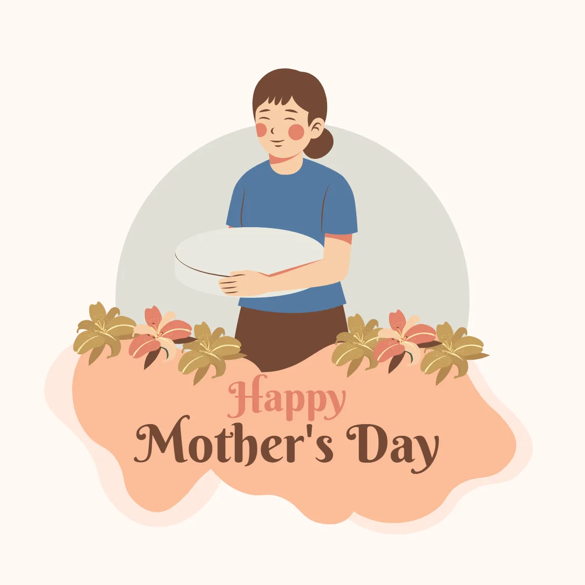 Mother's Day Woman Clip Art Templates