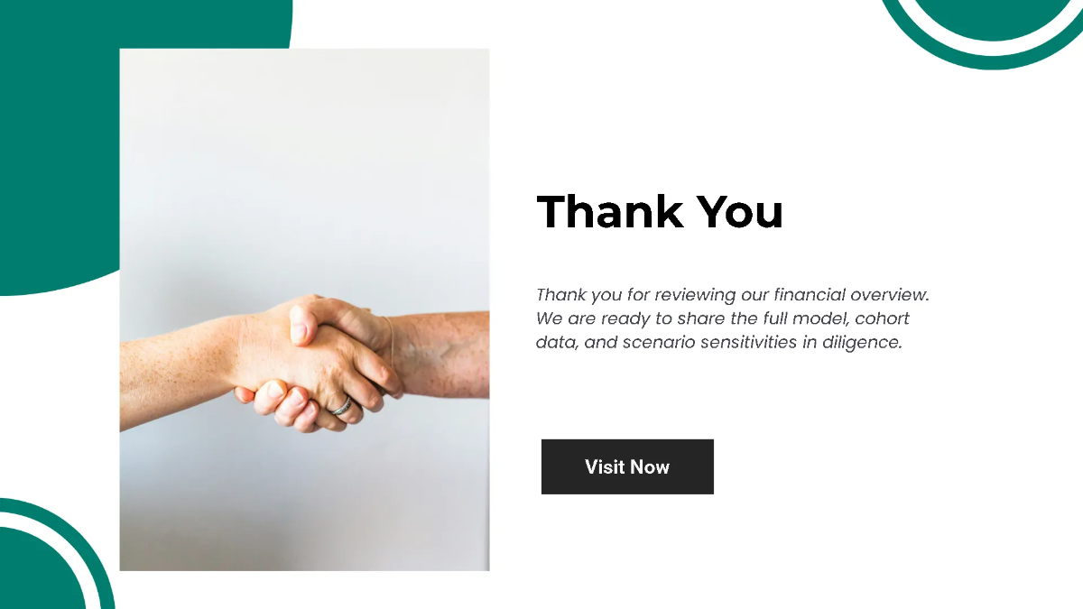 Free Startup Financial Overview Pitch Deck Template to Edit Online