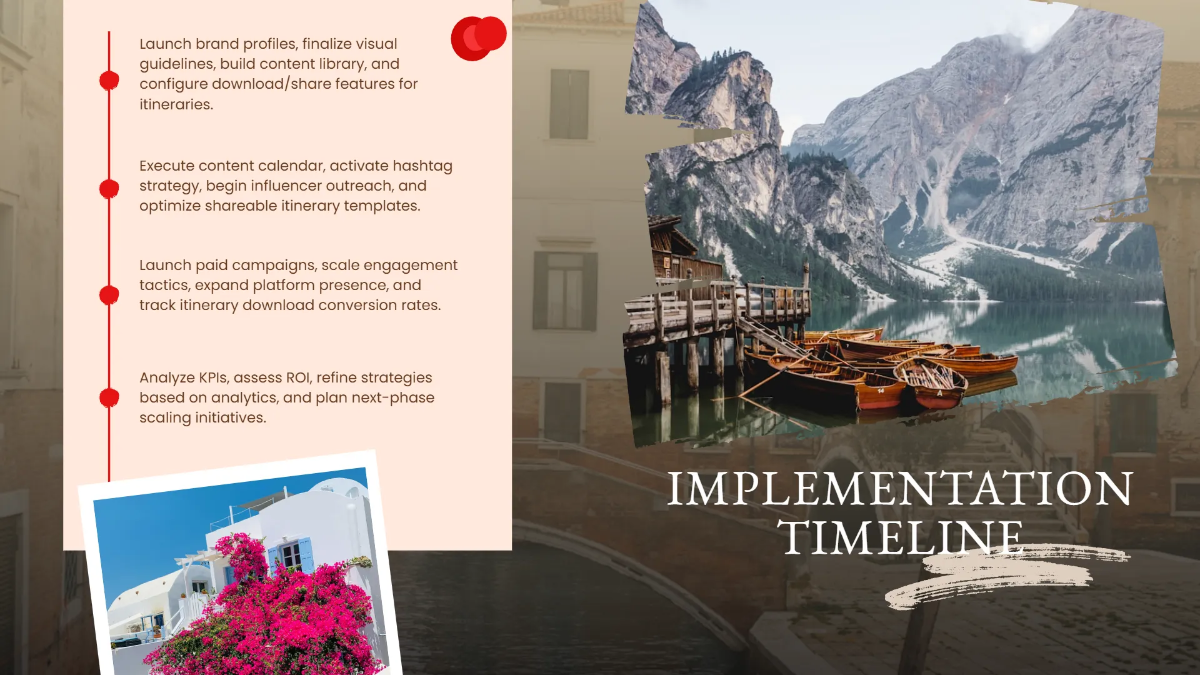 Free Travel Itinerary Blog Social Media Strategy Template to Edit Online