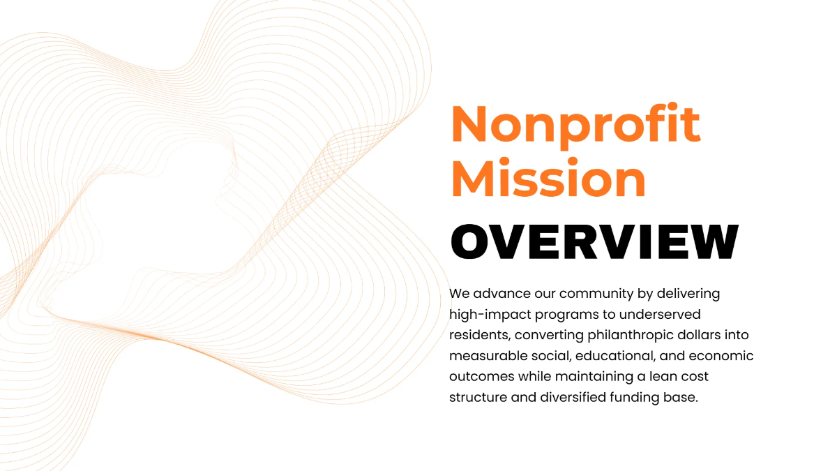 Free Nonprofit Organization Presentation Deck to Edit Online