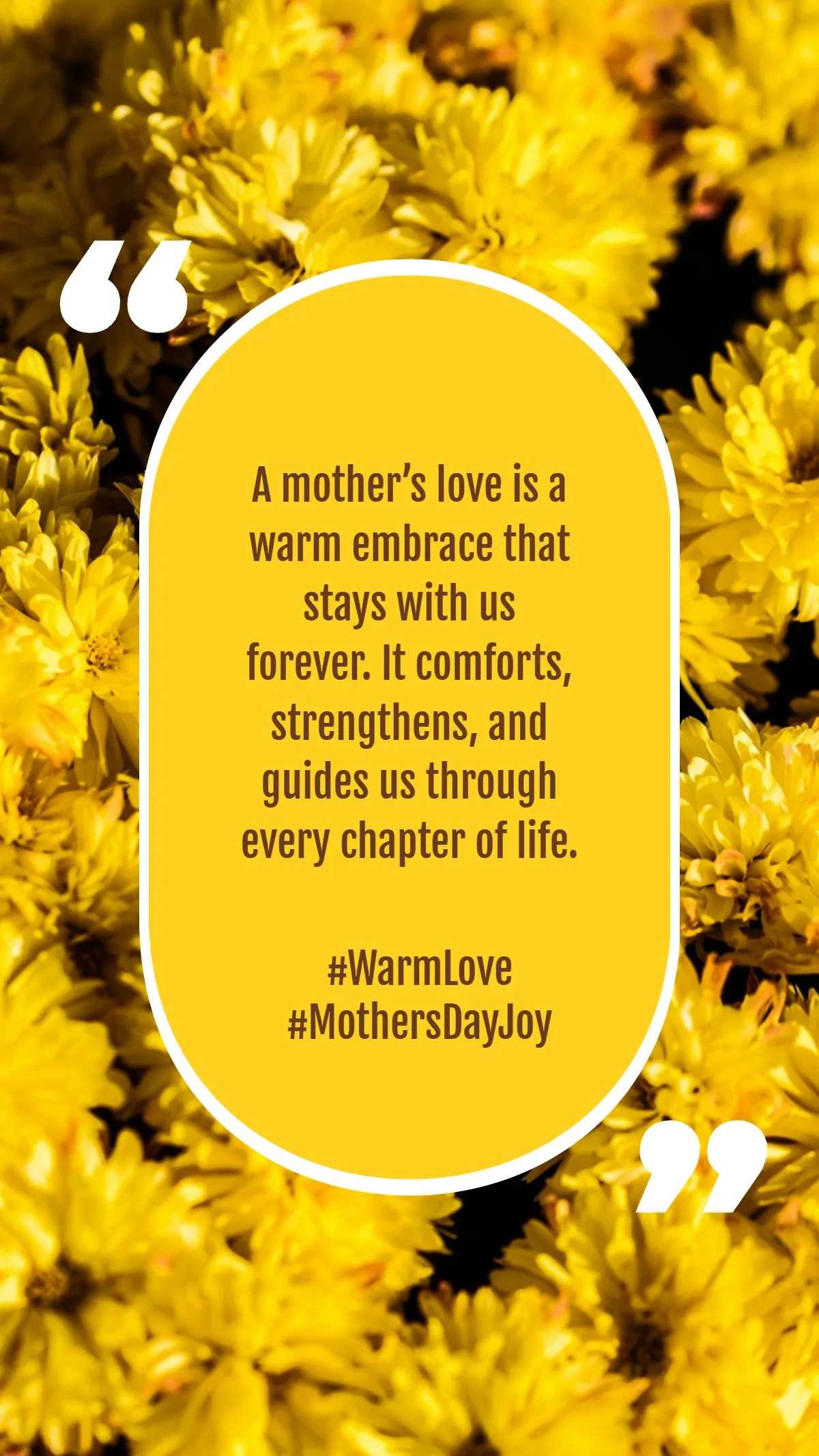 Free Warm Love Mother’s Day Quote Template to Edit Online