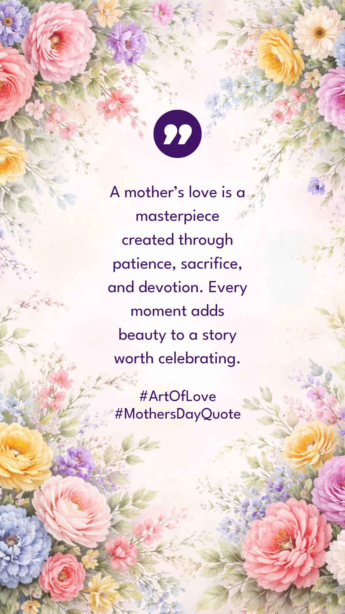 Free Artistic Mother’s Day Quote Template to Edit Online
