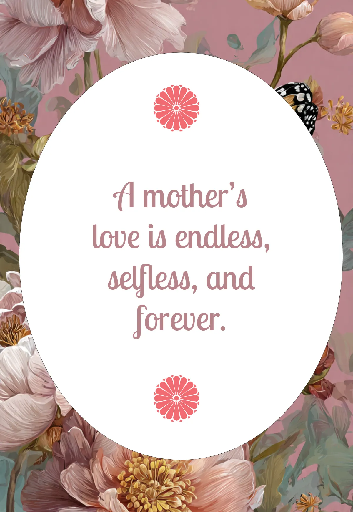 Free Beautiful Mother's Day Card Template to Edit Online