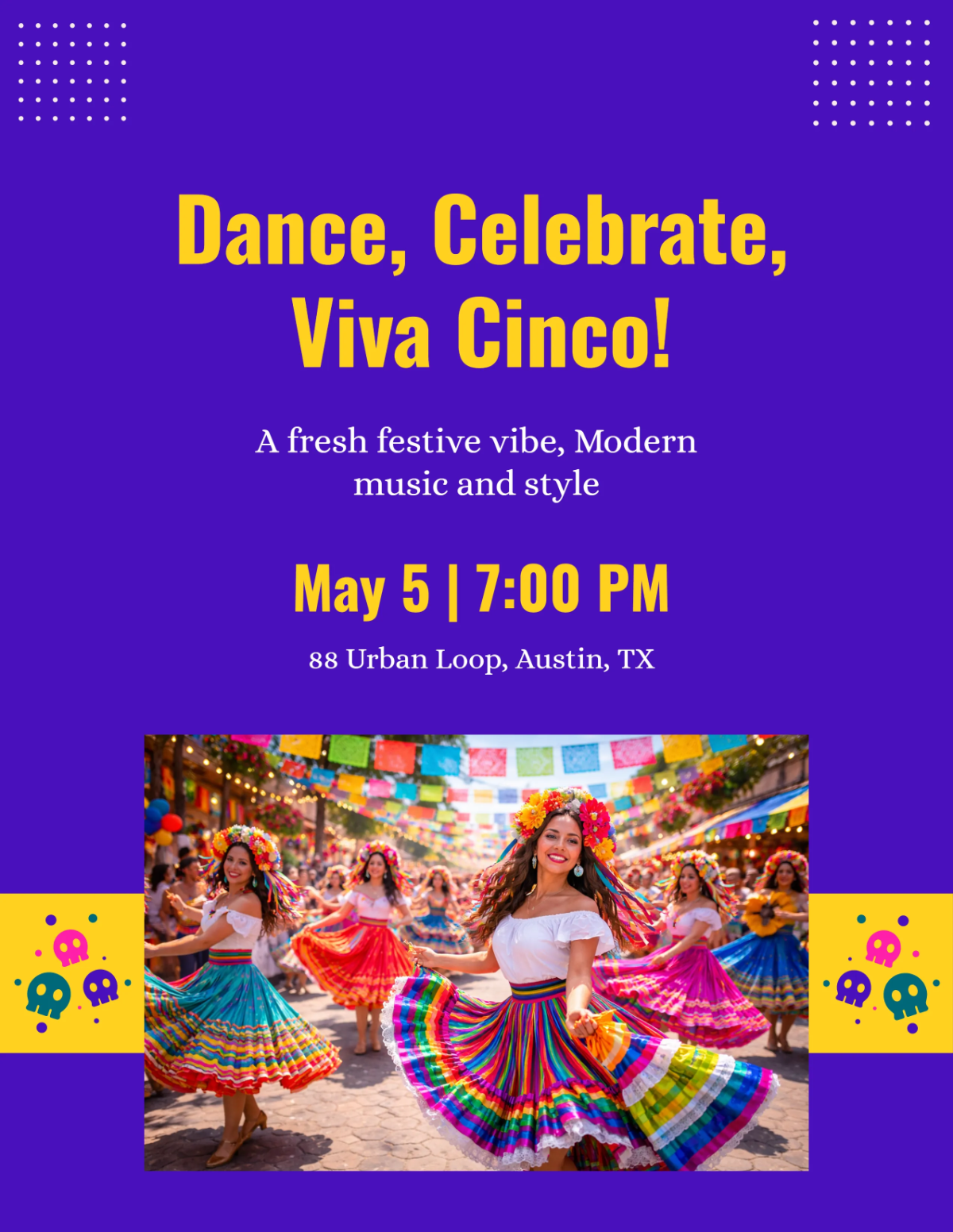 Free Modern Cinco De Mayo Flyer Template to Edit Online