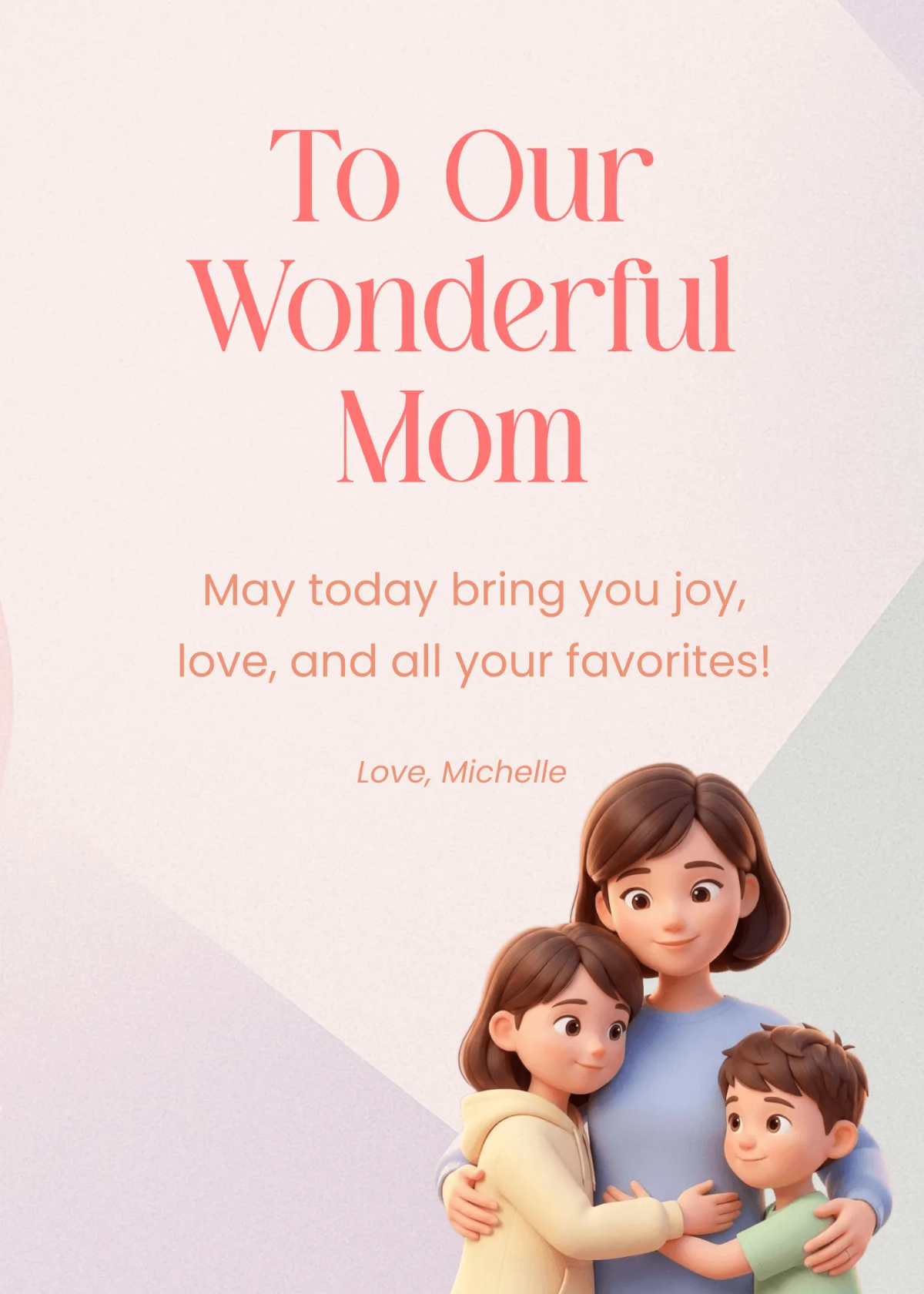 Free Modern Mother’s Day Wishes Template to Edit Online