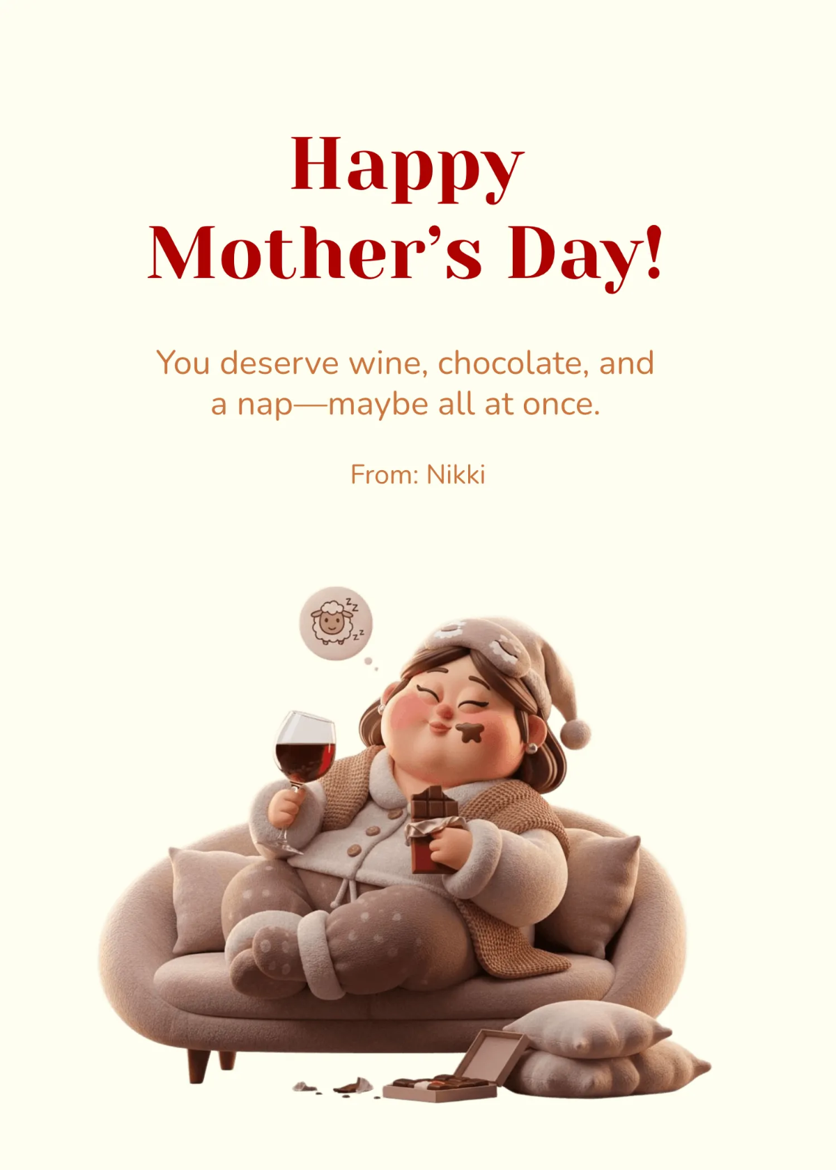 Free Funny Mother's Day Wishes Template to Edit Online