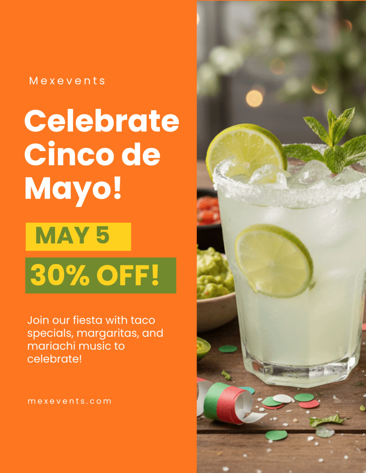 Free Cinco de Mayo Promotional Flyer Template to Edit Online